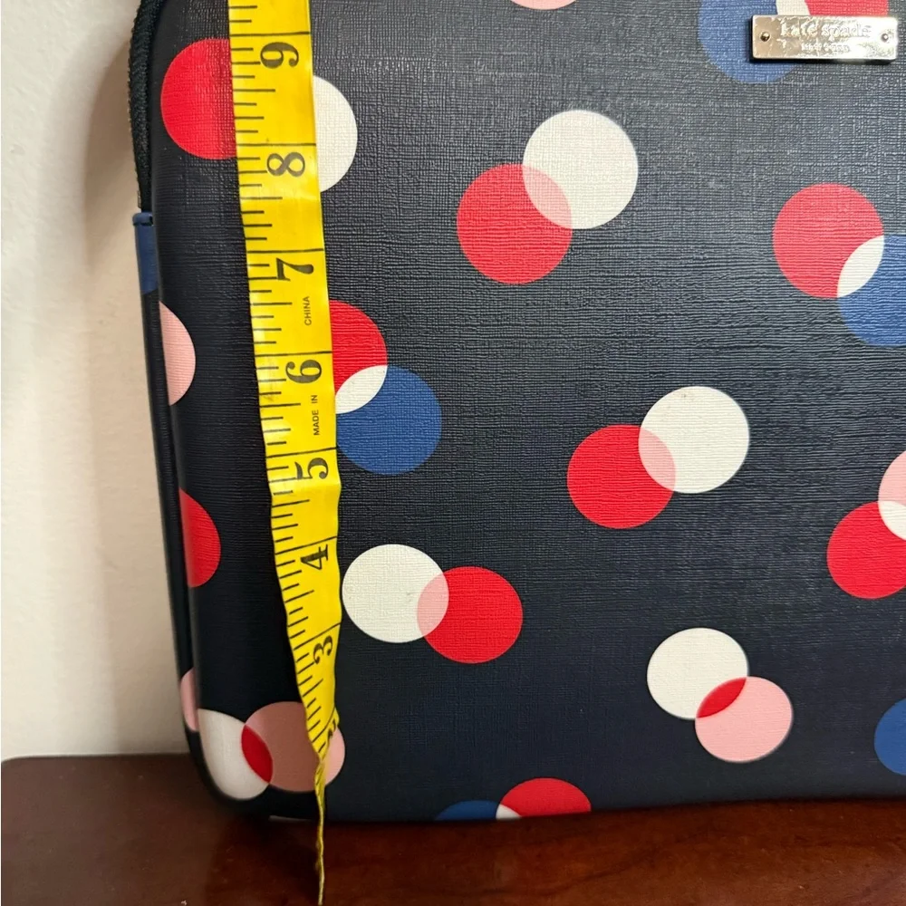 Kate Spade Bold Multicolor Polka Dot Laptop Sleeve 13x10x1.5